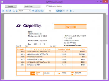 Tela de captura do ActiveReports 9 SP3 lançado