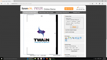 Captura de tela do Dynamic Web TWAIN 11.1 lançado