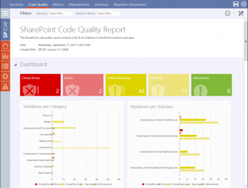 SharePoint Code Analysis Framework (SPCAF) veröffentlicht - Screenshot